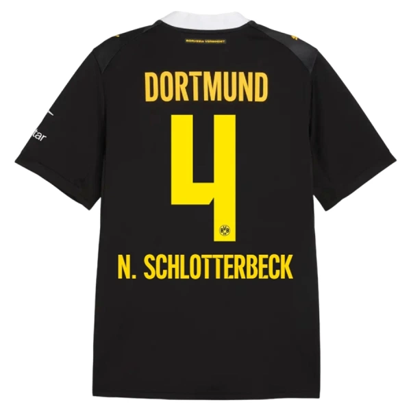 Camiseta Borussia Dortmund Nico Schlotterbeck 4 Hombre 2ª Equipación 26/27 Camiseta Borussia Dortmund Nico Schlotterbeck 4 Hombre 2ª Equipación 26/27