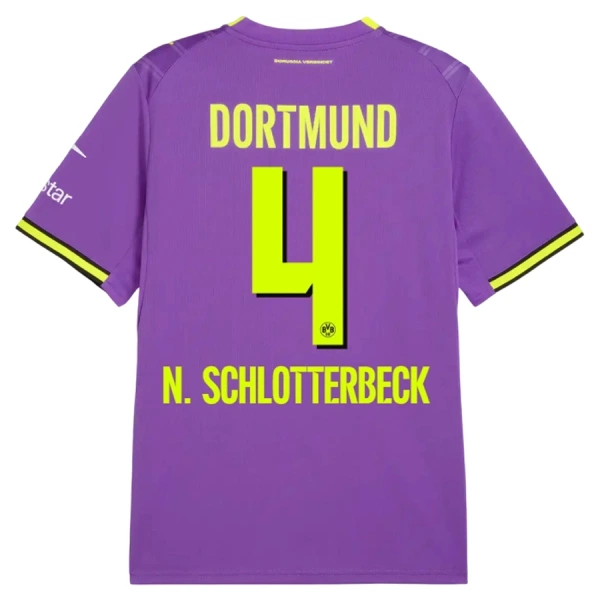 Camiseta Borussia Dortmund Nico Schlotterbeck 4 Hombre 3ª Equipación 26/27