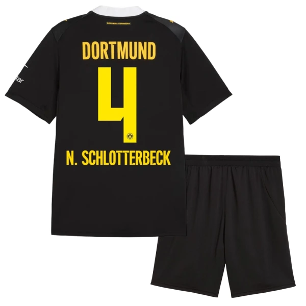 Camiseta Borussia Dortmund Nico Schlotterbeck 4 Niños 2ª Equipación 26/27 Camiseta Borussia Dortmund Nico Schlotterbeck 4 Niños 2ª Equipación 26/27