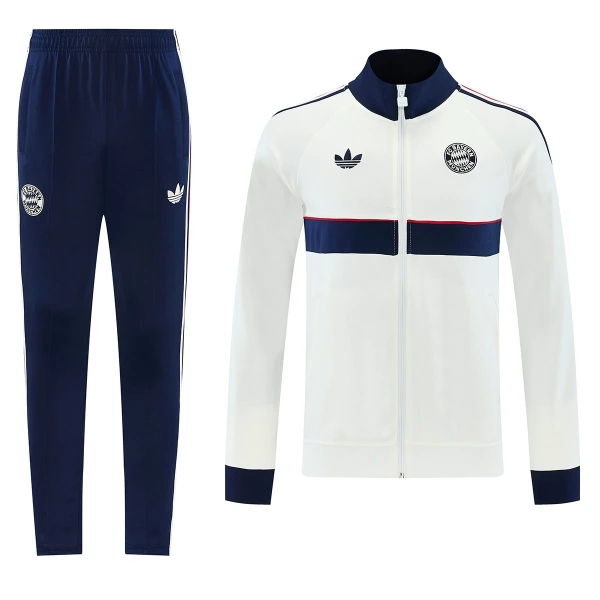Conjunto De Chaqueta De Entrenamiento FC Bayern Múnich Hombre 26/27 Blanco