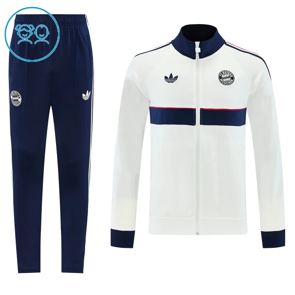 Conjunto De Chaqueta De Entrenamiento FC Bayern Múnich Niños 26/27 Blanco