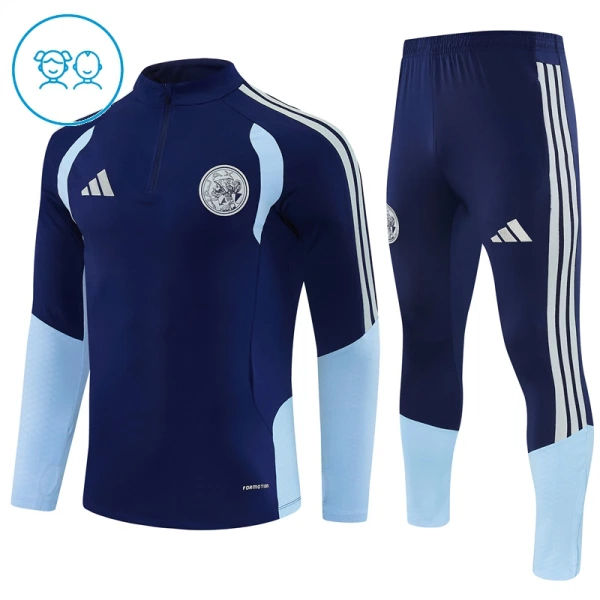 Conjunto de sudadera de entrenamiento AFC Ajax Niños 26/27 Azul Conjunto de sudadera de entrenamiento AFC Ajax Niños 26/27 Azul
