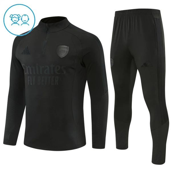 Conjunto de sudadera de entrenamiento Arsenal Niños 26/27 Negro Conjunto de sudadera de entrenamiento Arsenal Niños 26/27 Negro