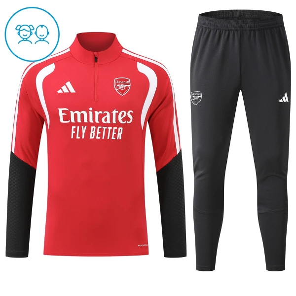 Conjunto de sudadera de entrenamiento Arsenal Niños 26/27 Rojo Conjunto de sudadera de entrenamiento Arsenal Niños 26/27 Rojo