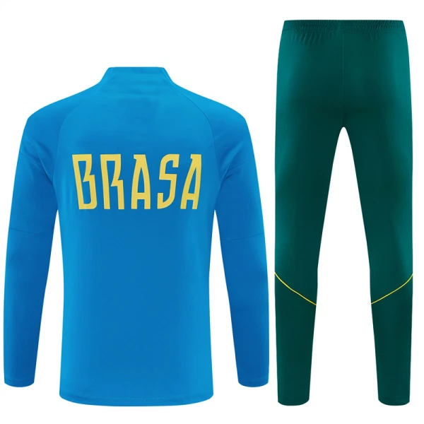 Conjunto de sudadera de entrenamiento Brasil Hombre 26/27 Azul
