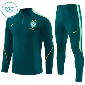 Conjunto de sudadera de entrenamiento Brasil Niños 26/27 Verde