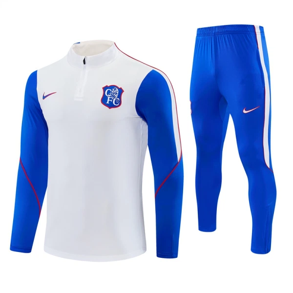 Conjunto de sudadera de entrenamiento Chelsea Hombre 26/27 Blanco