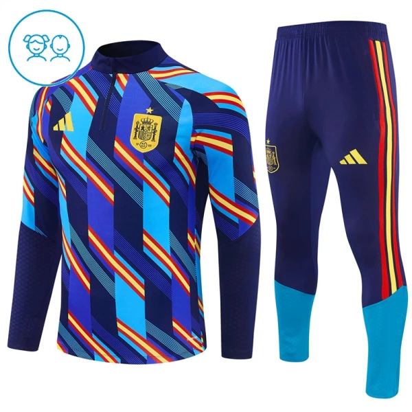 Conjunto de sudadera de entrenamiento España Niños 26/27 Azul Conjunto de sudadera de entrenamiento España Niños 26/27 Azul