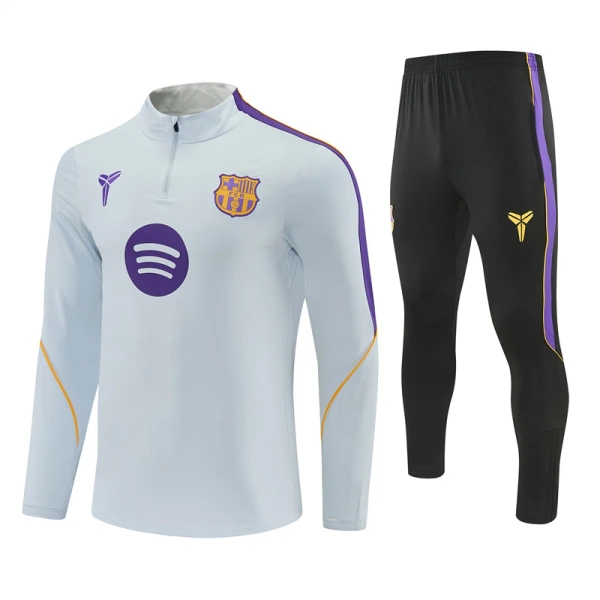 Conjunto de sudadera de entrenamiento FC Barcelona Hombre 26/27 Blanco