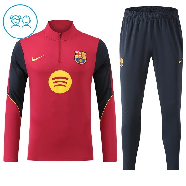 Conjunto de sudadera de entrenamiento FC Barcelona Niños 26/27 Rojo Conjunto de sudadera de entrenamiento FC Barcelona Niños 26/27 Rojo