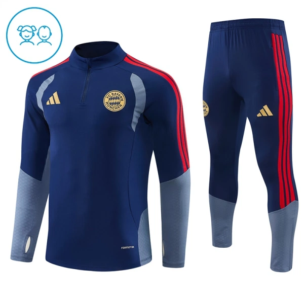 Conjunto de sudadera de entrenamiento FC Bayern Múnich Niños 26/27 Azul Conjunto de sudadera de entrenamiento FC Bayern Múnich Niños 26/27 Azul