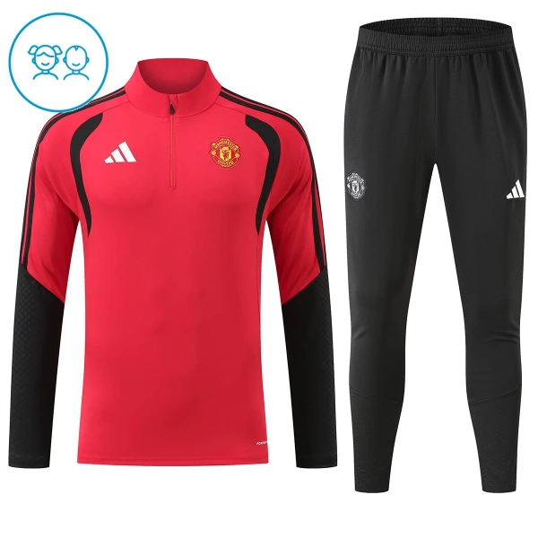 Conjunto de sudadera de entrenamiento Manchester United Niños 26/27 Rojo Conjunto de sudadera de entrenamiento Manchester United Niños 26/27 Rojo