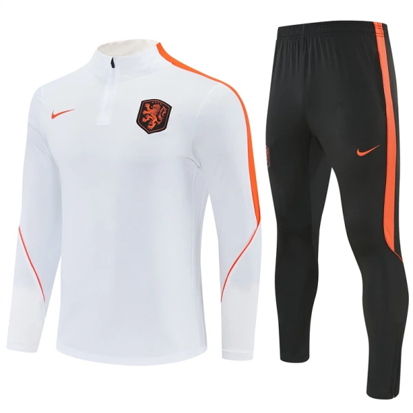Conjunto de sudadera de entrenamiento Países Bajos Hombre 26/27 Blanco Conjunto de sudadera de entrenamiento Países Bajos Hombre 26/27 Blanco