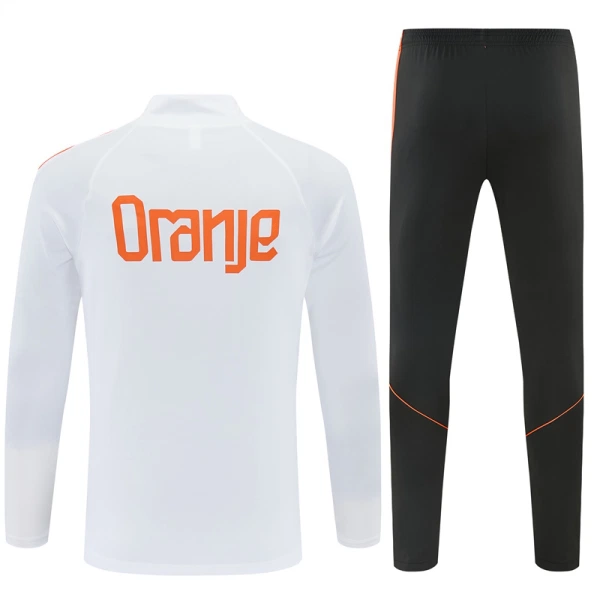 Conjunto de sudadera de entrenamiento Países Bajos Hombre 26/27 Blanco
