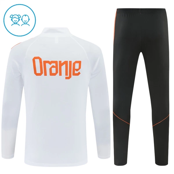 Conjunto de sudadera de entrenamiento Países Bajos Niños 26/27 Blanco