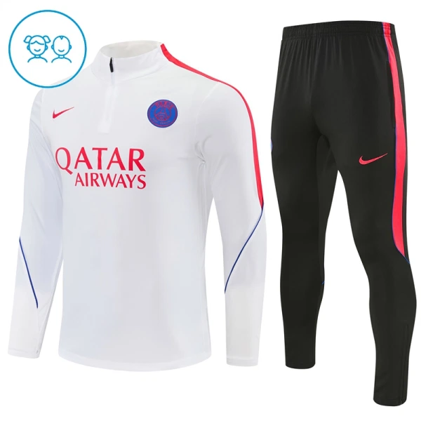 Conjunto de sudadera de entrenamiento Paris Saint-Germain Niños 26/27 Blanco Conjunto de sudadera de entrenamiento Paris Saint-Germain Niños 26/27 Blanco