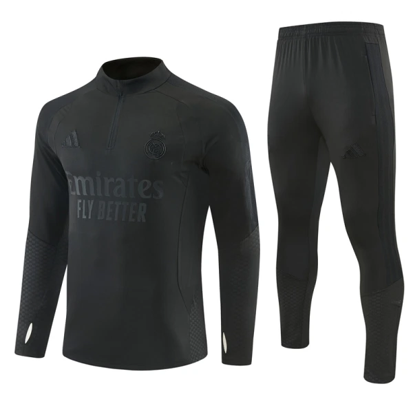 Conjunto de sudadera de entrenamiento Real Madrid Hombre 26/27 Negro Conjunto de sudadera de entrenamiento Real Madrid Hombre 26/27 Negro