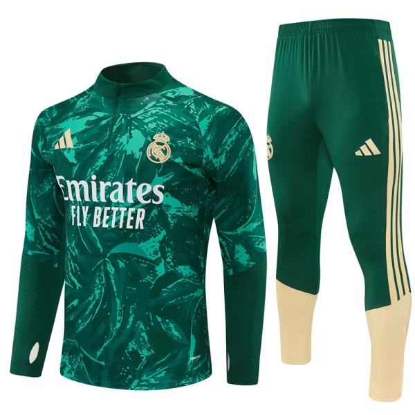 Conjunto de sudadera de entrenamiento Real Madrid Hombre 26/27 Verde Conjunto de sudadera de entrenamiento Real Madrid Hombre 26/27 Verde