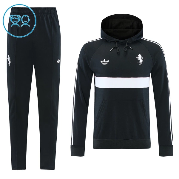 Sudadera de entrenamiento con capucha Juventus Niños 26/27 Negro Sudadera de entrenamiento con capucha Juventus Niños 26/27 Negro