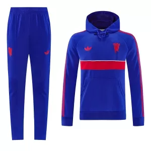Sudadera de entrenamiento con capucha Manchester United Hombre 26/27 Azul Sudadera de entrenamiento con capucha Manchester United Hombre 26/27 Azul