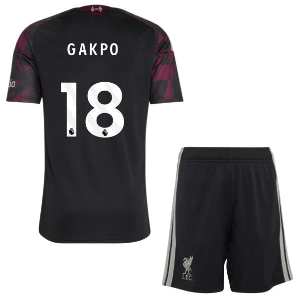 Camiseta Liverpool Cody Gakpo 18 Niños 3ª Equipación 26/27